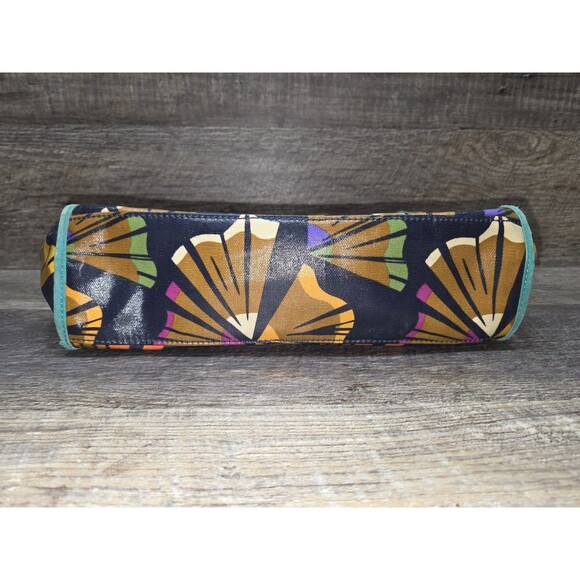 Fossil Crossbody Navy Blue Bag Colored Floral Print Coated Canvas Colorful - Picture 16 of 16